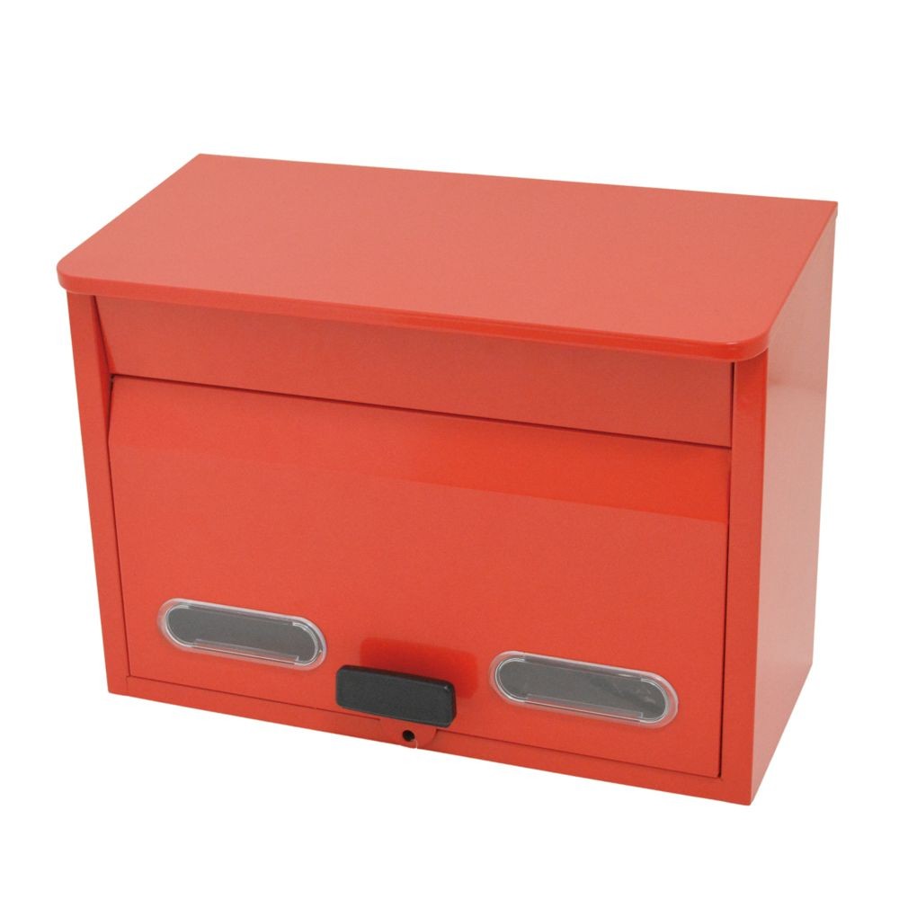 小窓付きカラーポスト　赤, 赤, LV-P130902