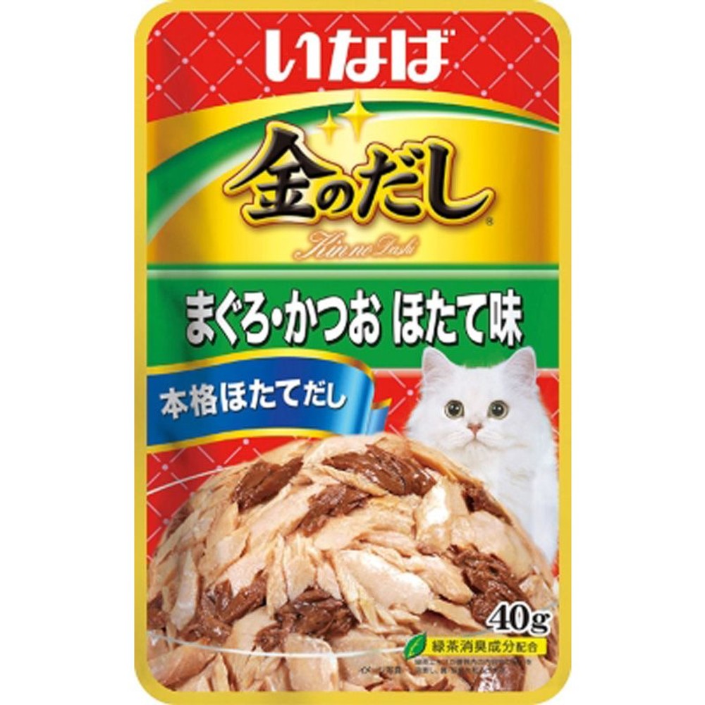 いなば　金のだしパウチ　鮪鰹ほたて　40ｇ, 鮪鰹ほたて, 40g