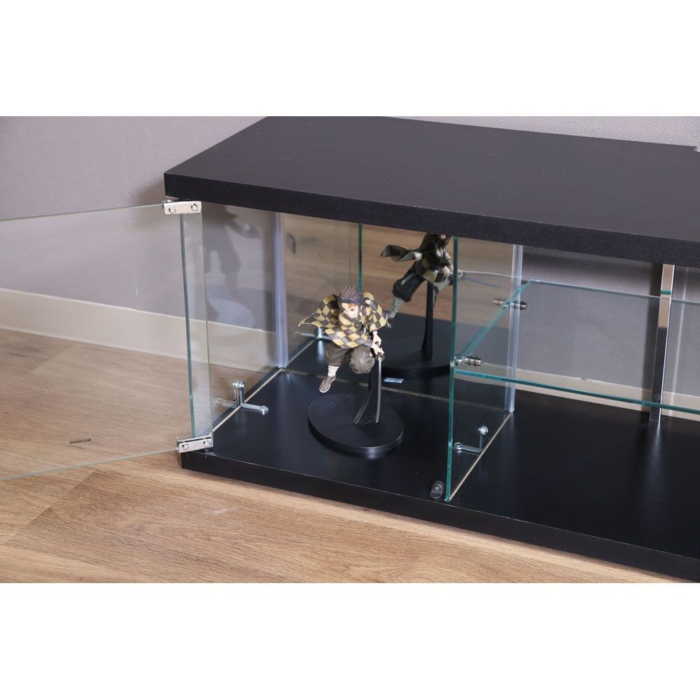 不二貿易 ガラスコレクションＴＶボード　ＢＡＡＬ　ＢＫ【メーカー直送・代引不可】, ブラック, 幅1100mm&times;奥行300mm&times;高さ365mm