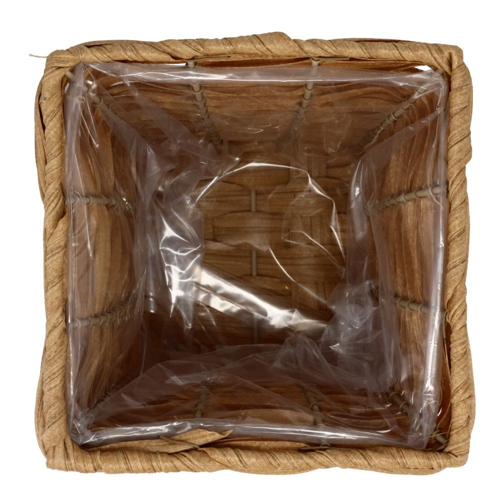 ビニールバスケットＬ角, グレー, Lサイズ