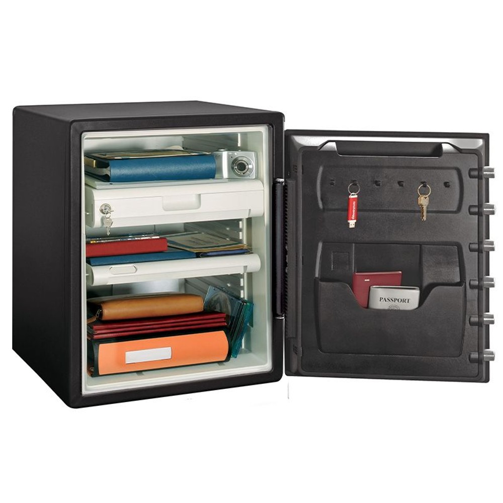 【廃棄料無料・開梱・設置費込】セントリー耐火・耐水金庫  JFW205GGL テンキー式 1時間耐火 56.6L【メーカー直送・代引不可】, ブラック, 56.6L