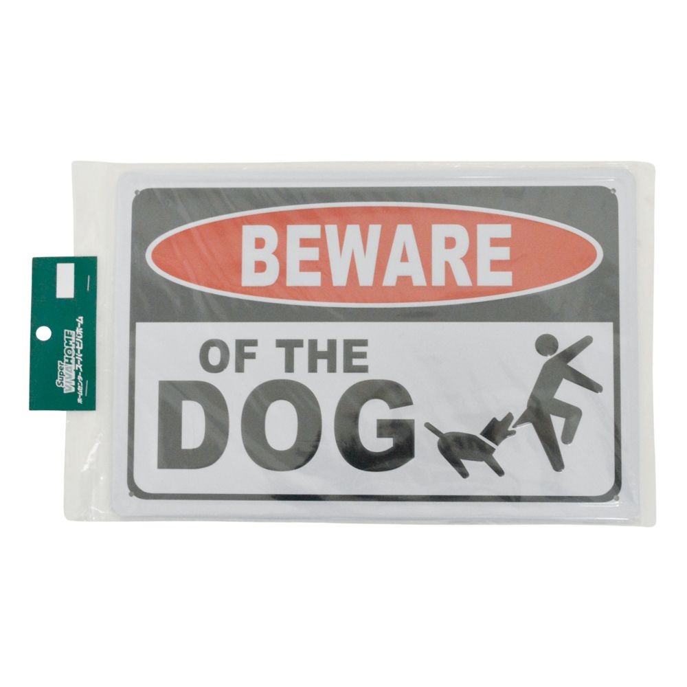 ティンプレート　番犬注意Ｂー３００, 番犬に注意, 約300&times;200mm
