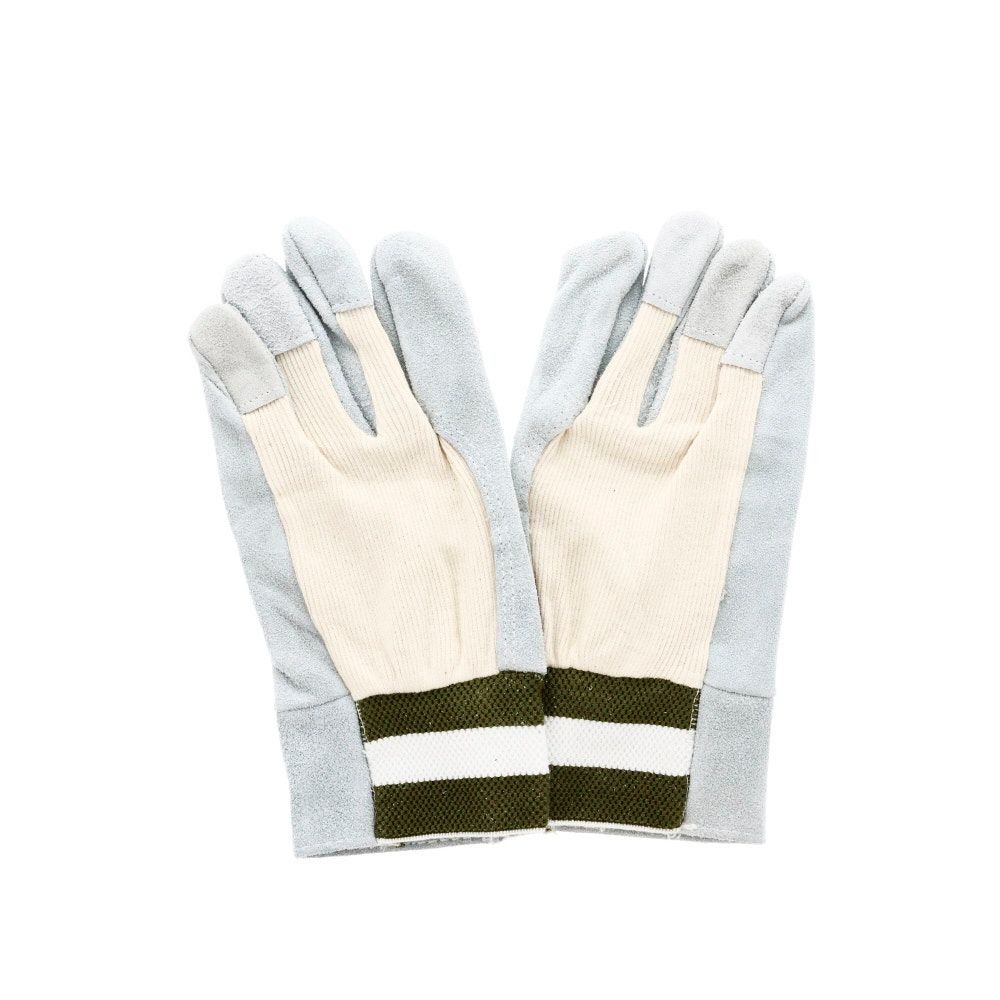 ムレにくい牛床革甲メリヤス手袋　10双入り, グレイ(M), Mサイズ