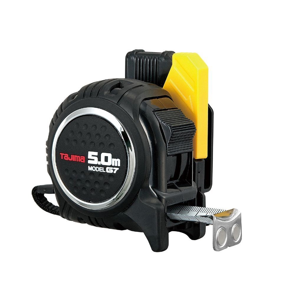 TAJIMA（タジマ）G7 25mm幅5.0m 回転セフマグ　RSFG7LM2550, ブラック, 5m
