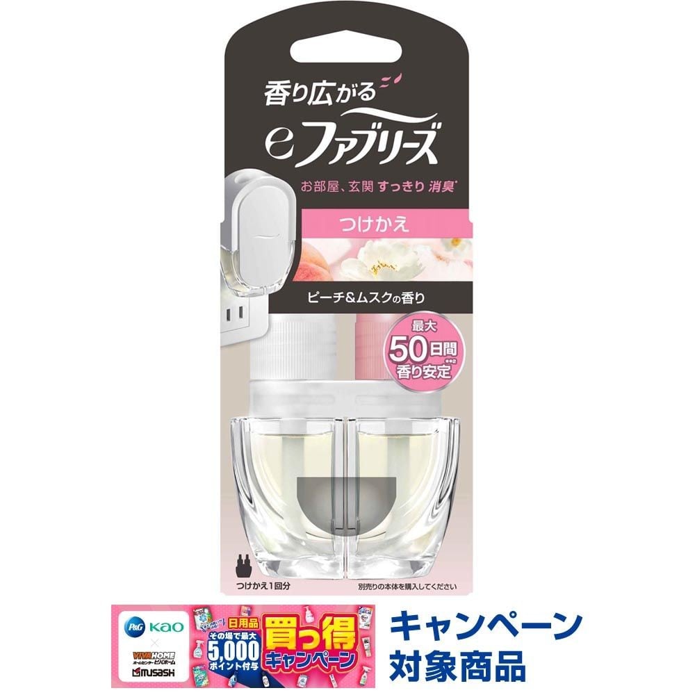 ｅファブリーズ　ピーチ＆ムスク　詰替, ピーチ＆ムスク, 詰替