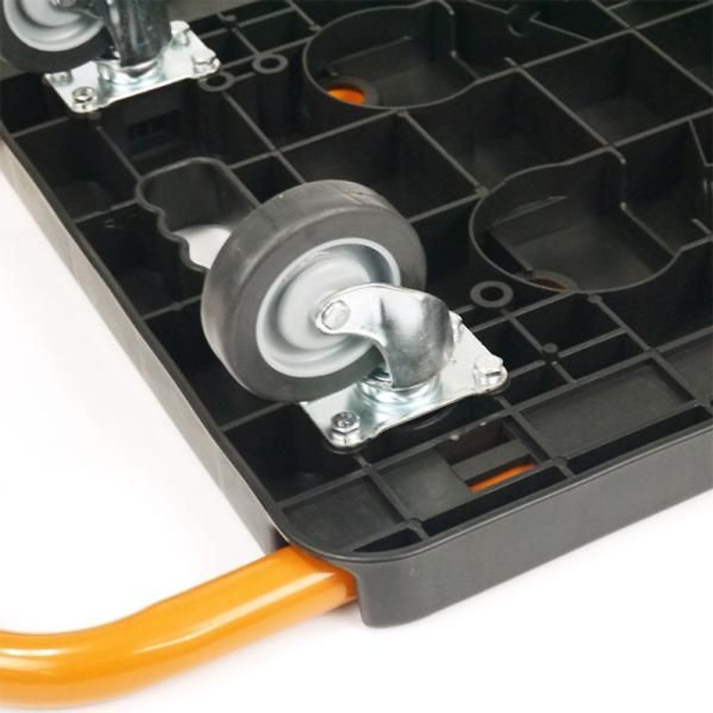 樹脂製フラットカルシズ台車　耐荷重80ｋｇ, 黒, 耐荷重80kg