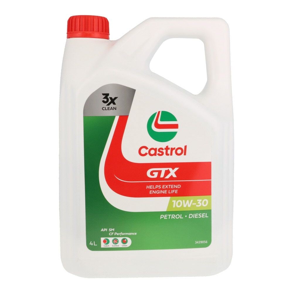 カストロールGTX SL/CF ポリ缶 10W30 4L【SU】, 4輪車用ガソリン・ディーゼルエンジン両用, 4.0L