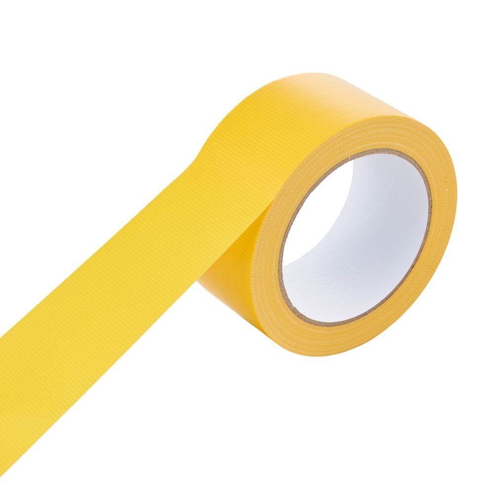 WIZ'A ウィザ　梱包用カラー布テープ黄（約）幅50mm&times;長さ25m, 黄, 50mm&times;25m