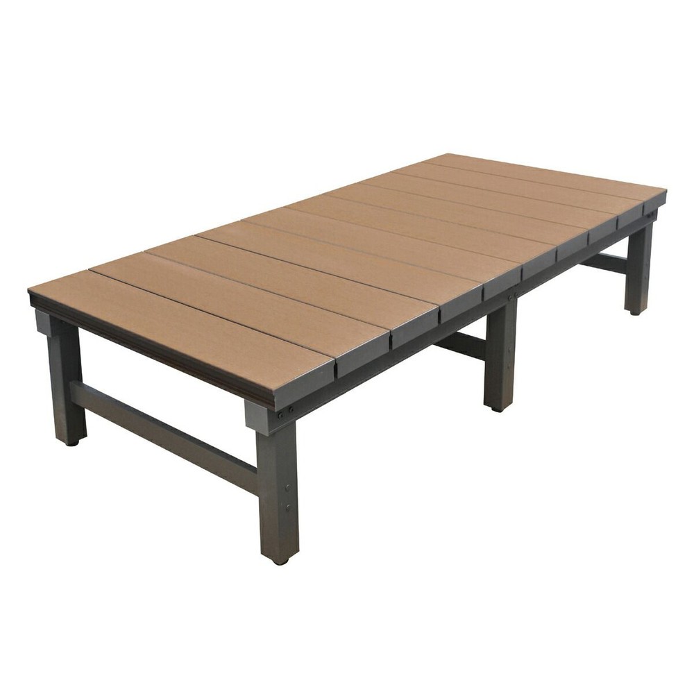 人工木アルミDXデッキ 幅1800&times;奥行900&times;高さ400〜440mm ブラウン, ブラウン, 幅1800&times;奥行900