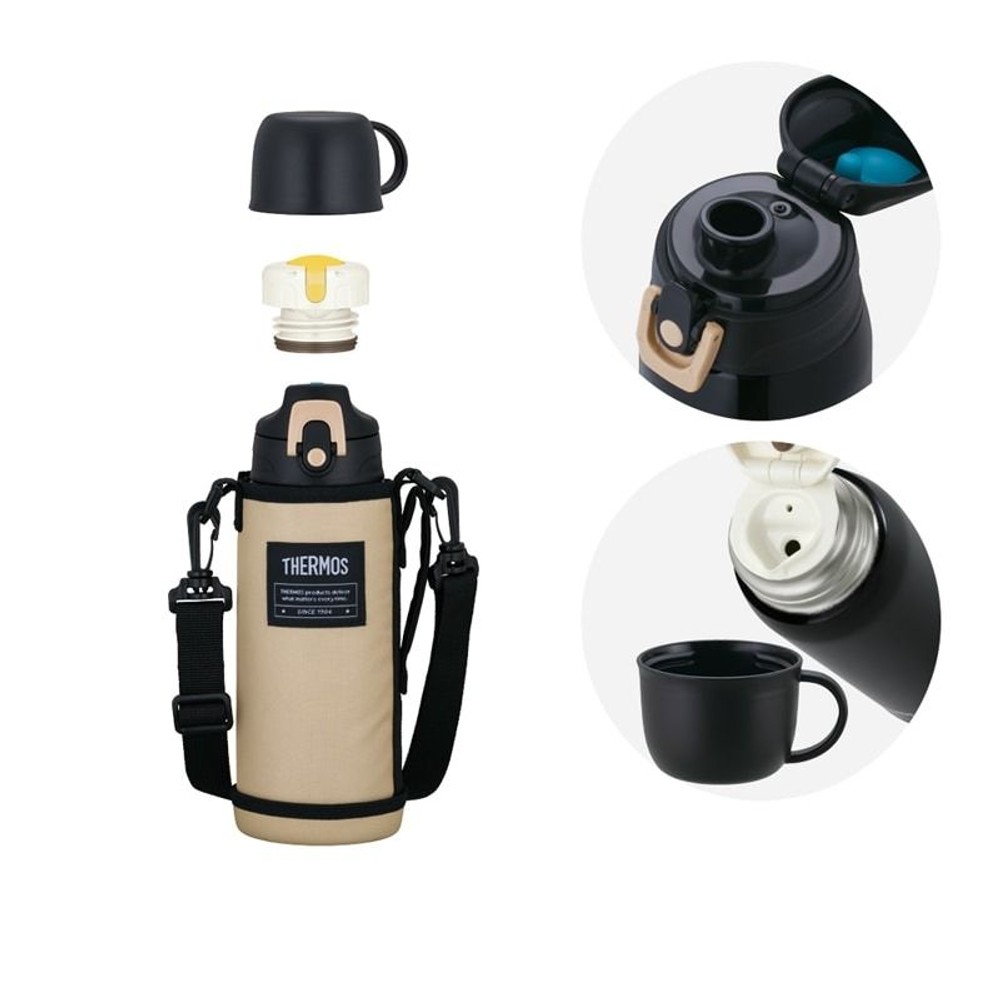 サーモス　真空断熱２ウェイボトル　ＦＪＪー８０２ＷＦ　ＢＥＢＫ, ベージュブラック, 800ml