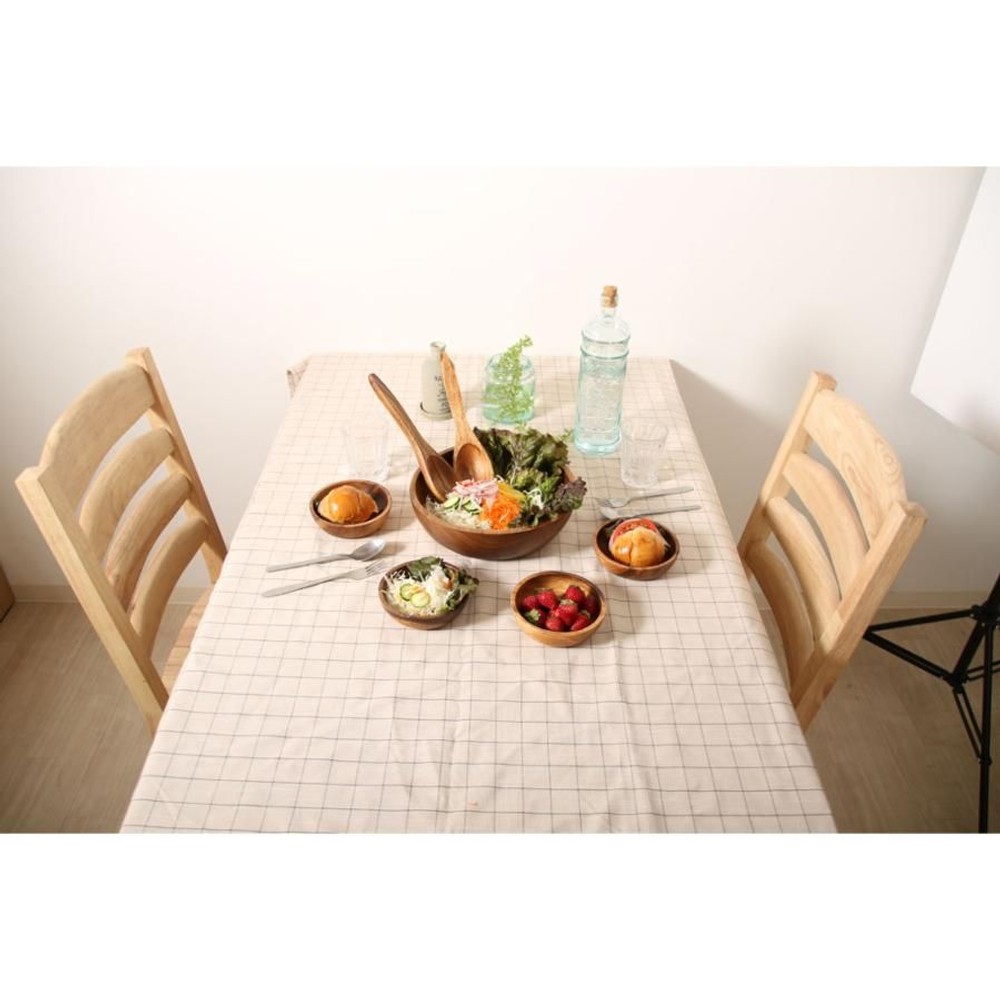 不二貿易  アカシアボウルセット（スプーン＆フォーク付）Ｂラウンド 【メーカー直送・代引不可】, Bタイプ, ラウンド