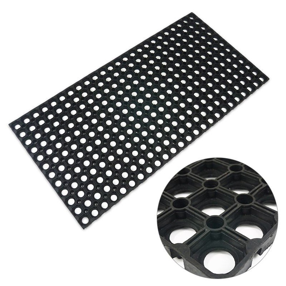 有孔ゴムマット 約50×100cm 厚さ20mm, ブラック, 約50×100cm×厚さ20mm