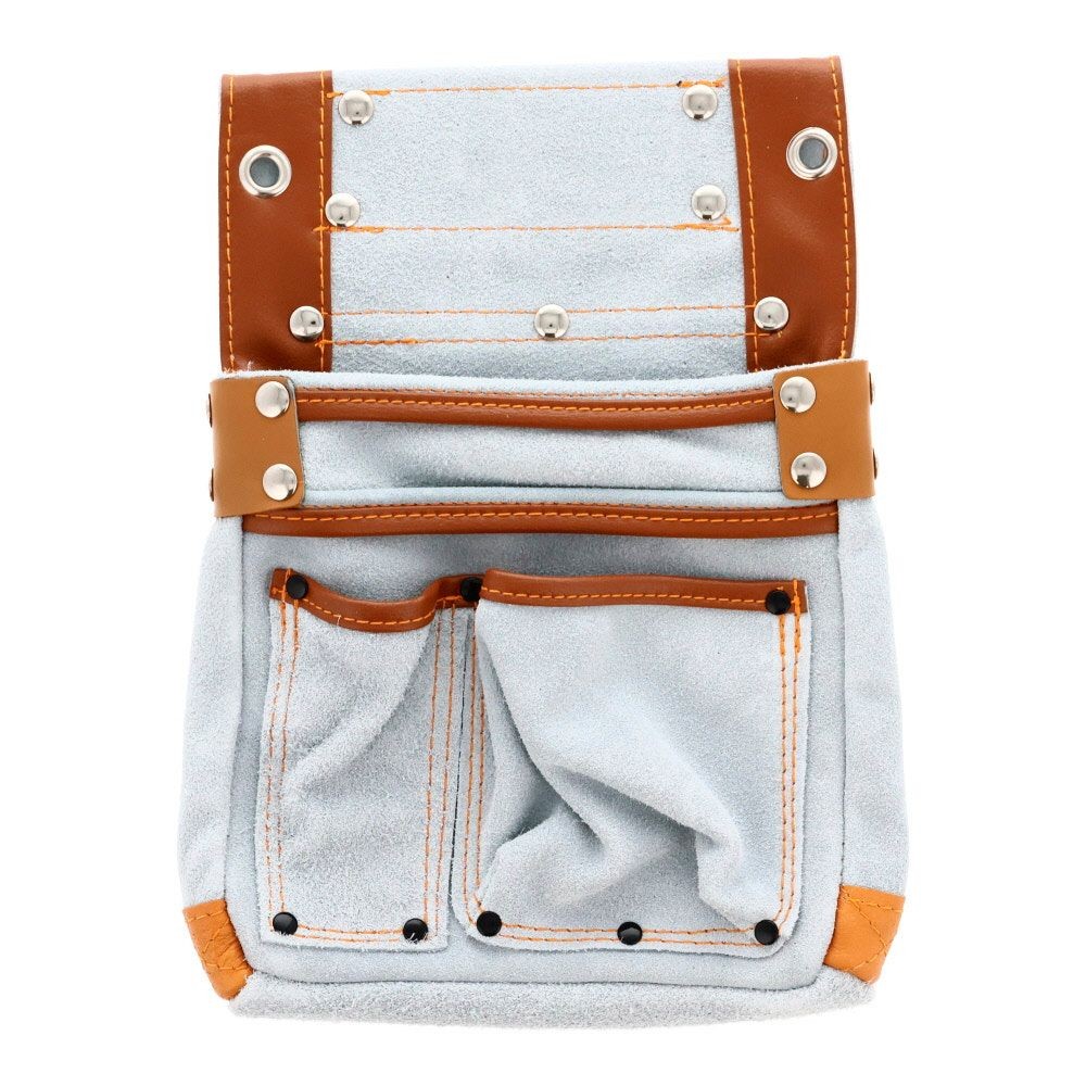 ウイザ WIZ'A 　皮製釘袋　仮枠大　補強付グレー, グレー, 仮枠大