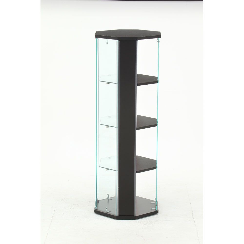不二貿易 ガラスコレクションケース　ＢＡＡＬ　コーナー　ＢＫ【メーカー直送・代引不可】, ブラック, 幅522mm&times;奥行425mm&times;高さ1195mm
