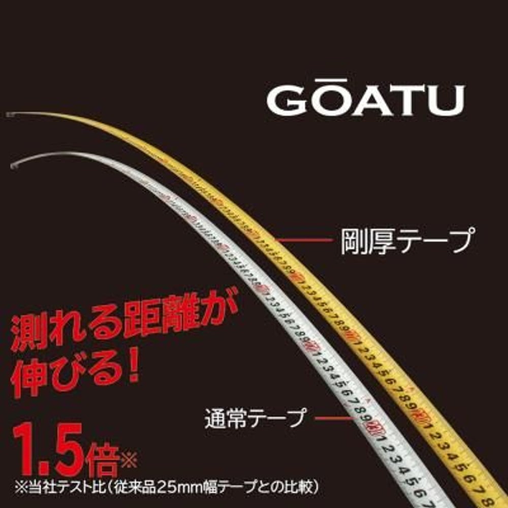 TAJIMA（タジマ）　剛厚G 25mm幅5.0m セフ　GASFGL2550, ブラック, 5m