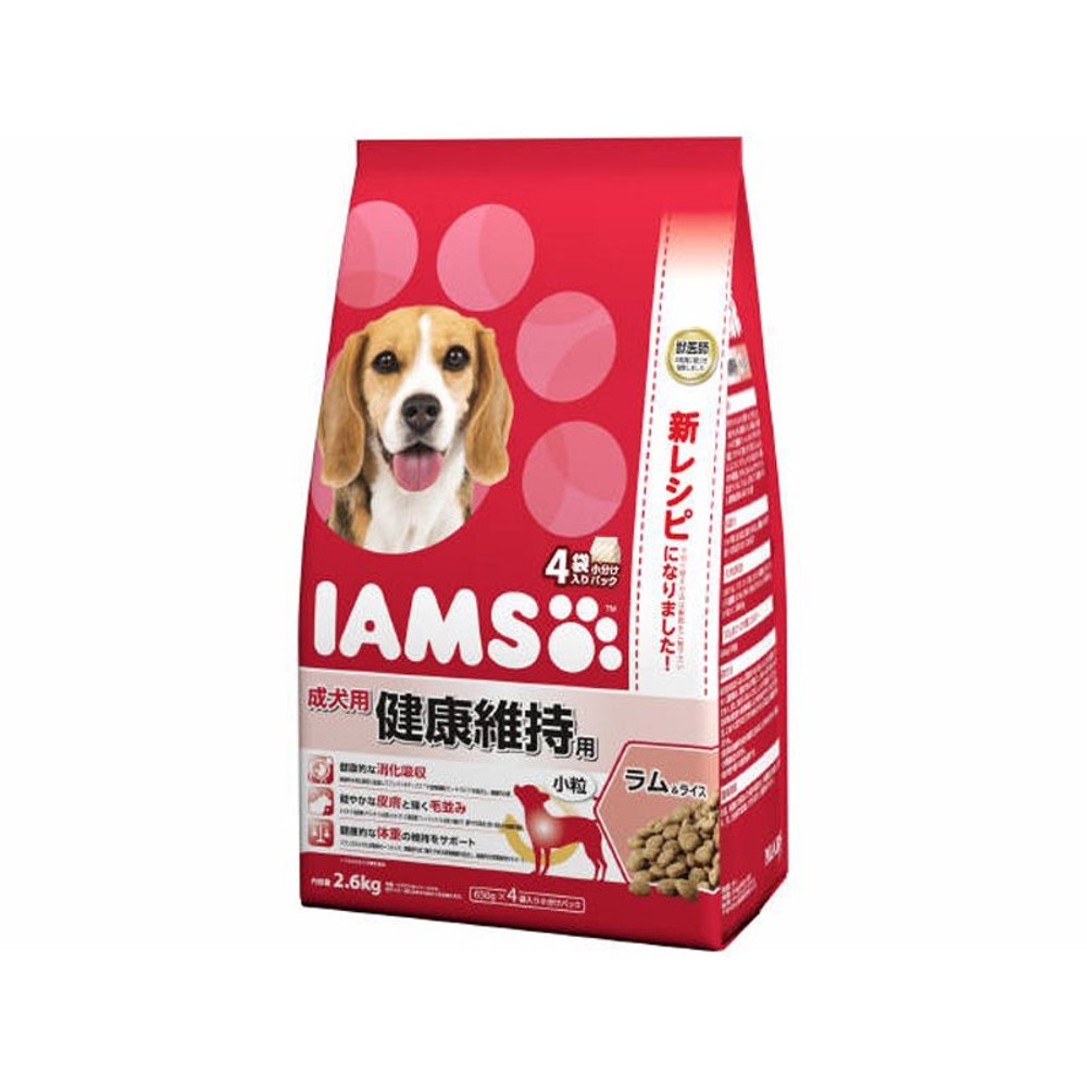 アイムス　成犬用健康維持ラム＆ライス小粒2．6ｋｇ, ラム＆ライス小粒, 2.6kg