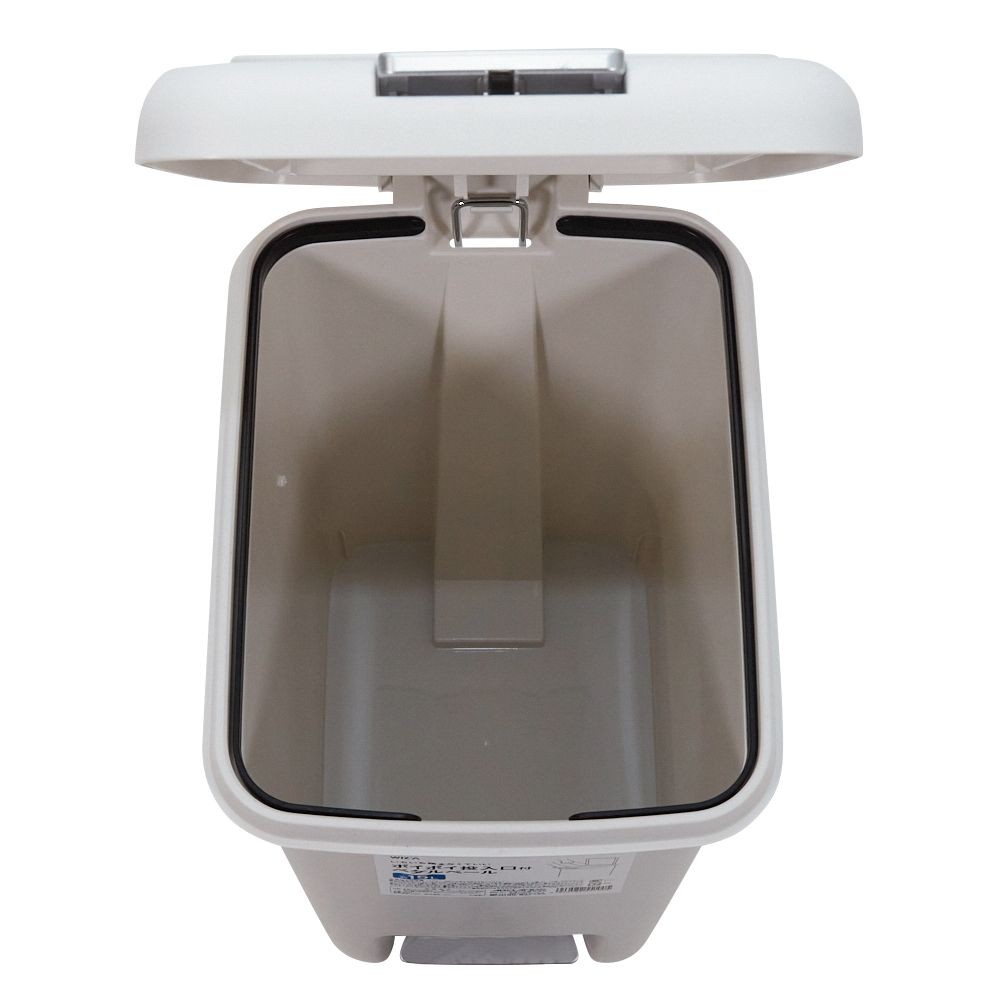 いちいち踏まなくていい ポイポイ投入口付きペダルペール, ホワイト（10L）, 10L