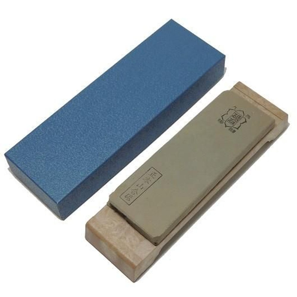 亀印 天然合砥石 (正本山合砥) 100型 プラ台付 箱入 「仕上砥石」, 天然合砥石「仕上砥石」, その他サイズ１