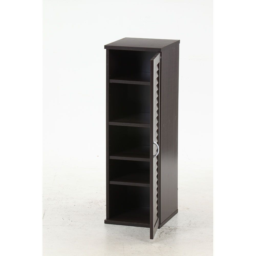 不二貿易 スリムシューズボックス　ルーバー扉　ＢＲ【メーカー直送・代引不可】, ブラウン, 幅287mm×奥行330mm×高さ900mm