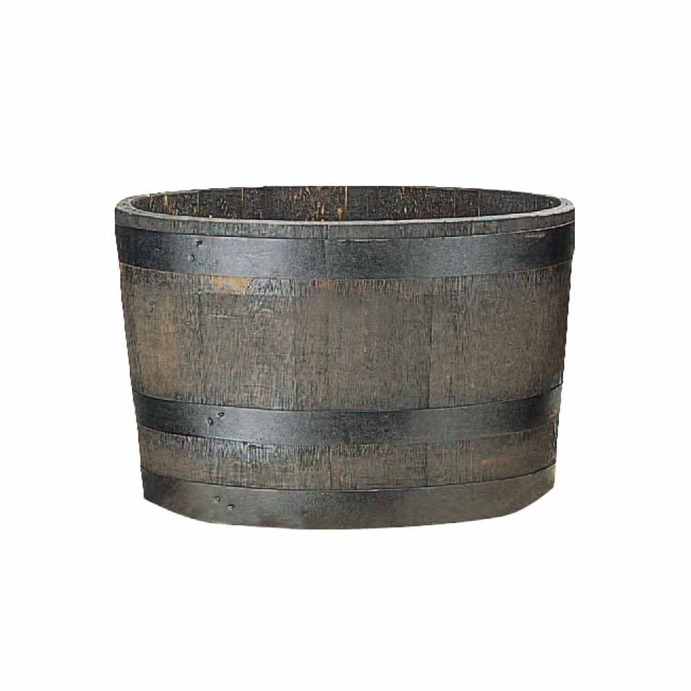 ウイスキー樽プランター　GB-9545　椀型90　ナチュラル　【メーカー直送・代引不可】【北海道・沖縄・離島除く】, ナチュラル, 椀型90
