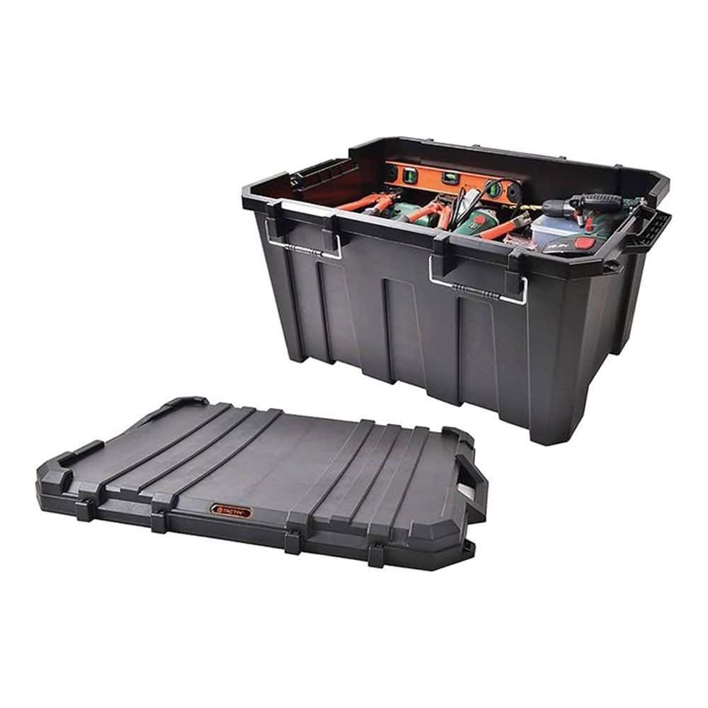 タクティクス コンテナボックス 135L 幅850×奥行610×高さ450mm, 黒, 135L