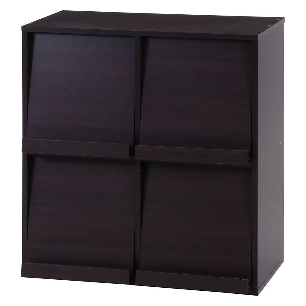 ディスプレイラック 4マス ブラウン DP8085BR【メーカー直送・代引不可】, その他カラー１, その他サイズ１