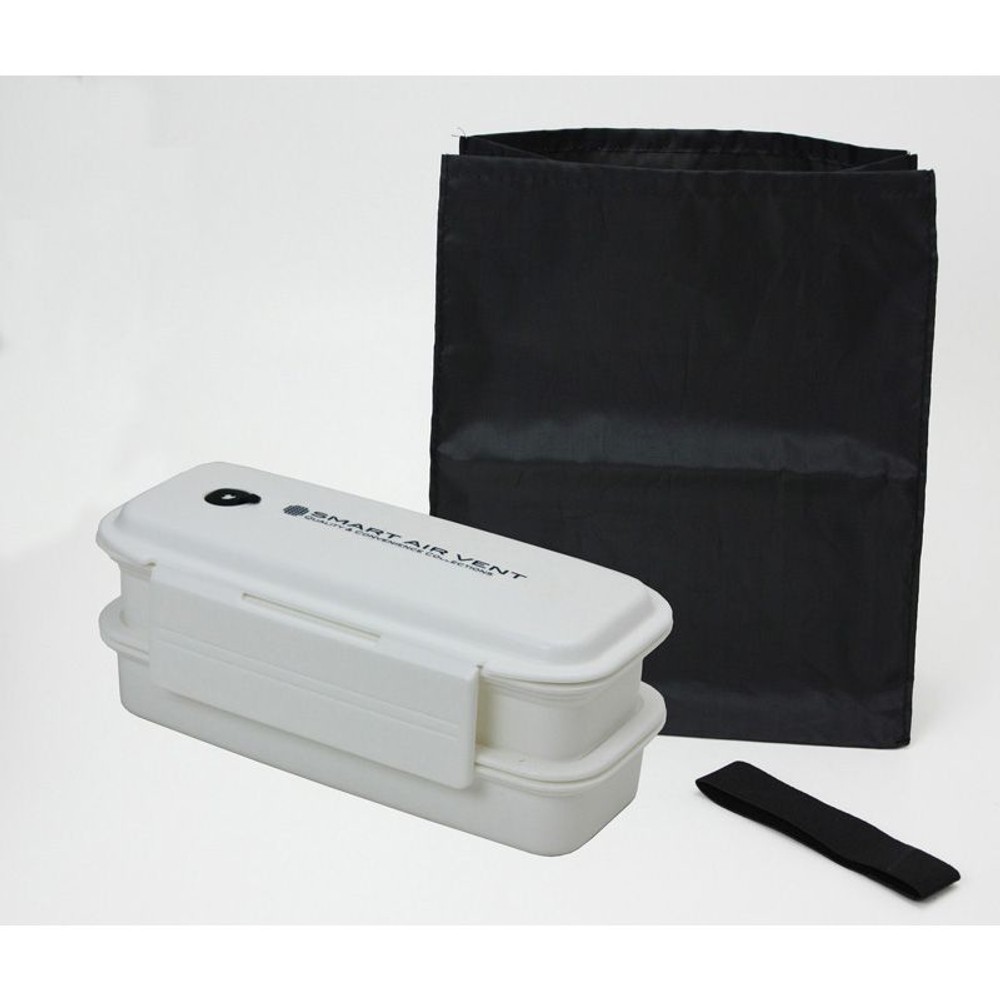 岩崎工業　パッキン溝の無い洗いやすい弁当箱2段ホワイト, その他カラー２, 2段