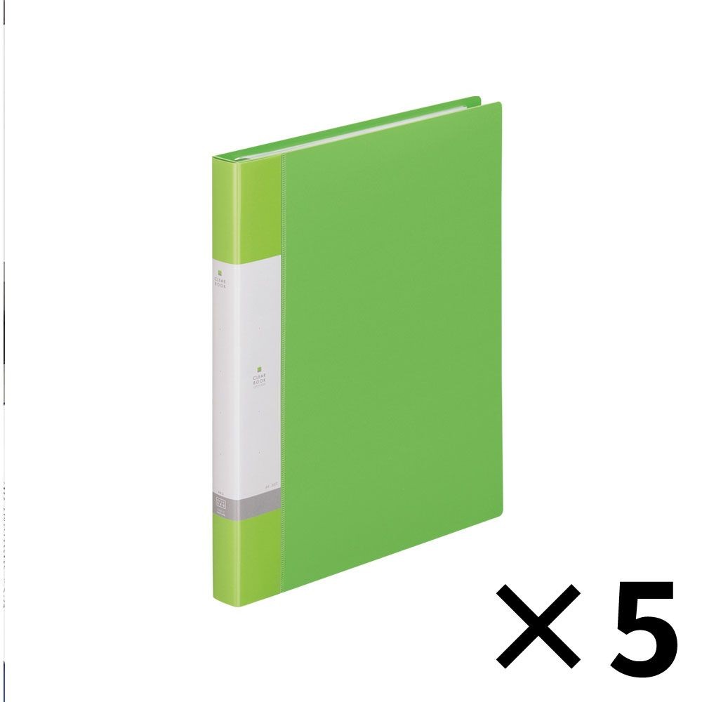 【5個セット】リヒトラブ リクエスト クリヤーブック＜ポケット交換タイプ＞ A4・S型 30穴 黄緑 G3801-6 【メーカー直送・代引不可】, 黄緑, G3801-6             