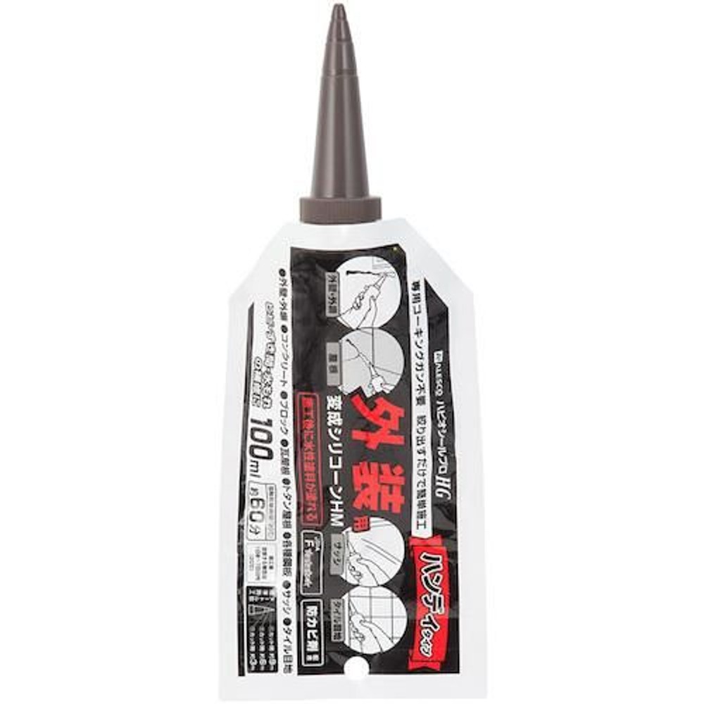 建築・内装用補修剤 変成シリコーンＨＭ アルミパウチ 100ml, ホワイト, 100ml