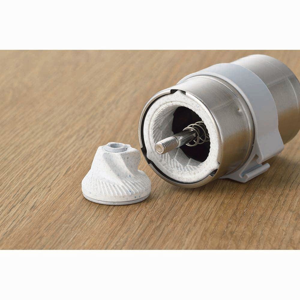 川崎 KAWASAKI ステンレス コーヒーミル 石目 MI-035, ステンレス, 石目