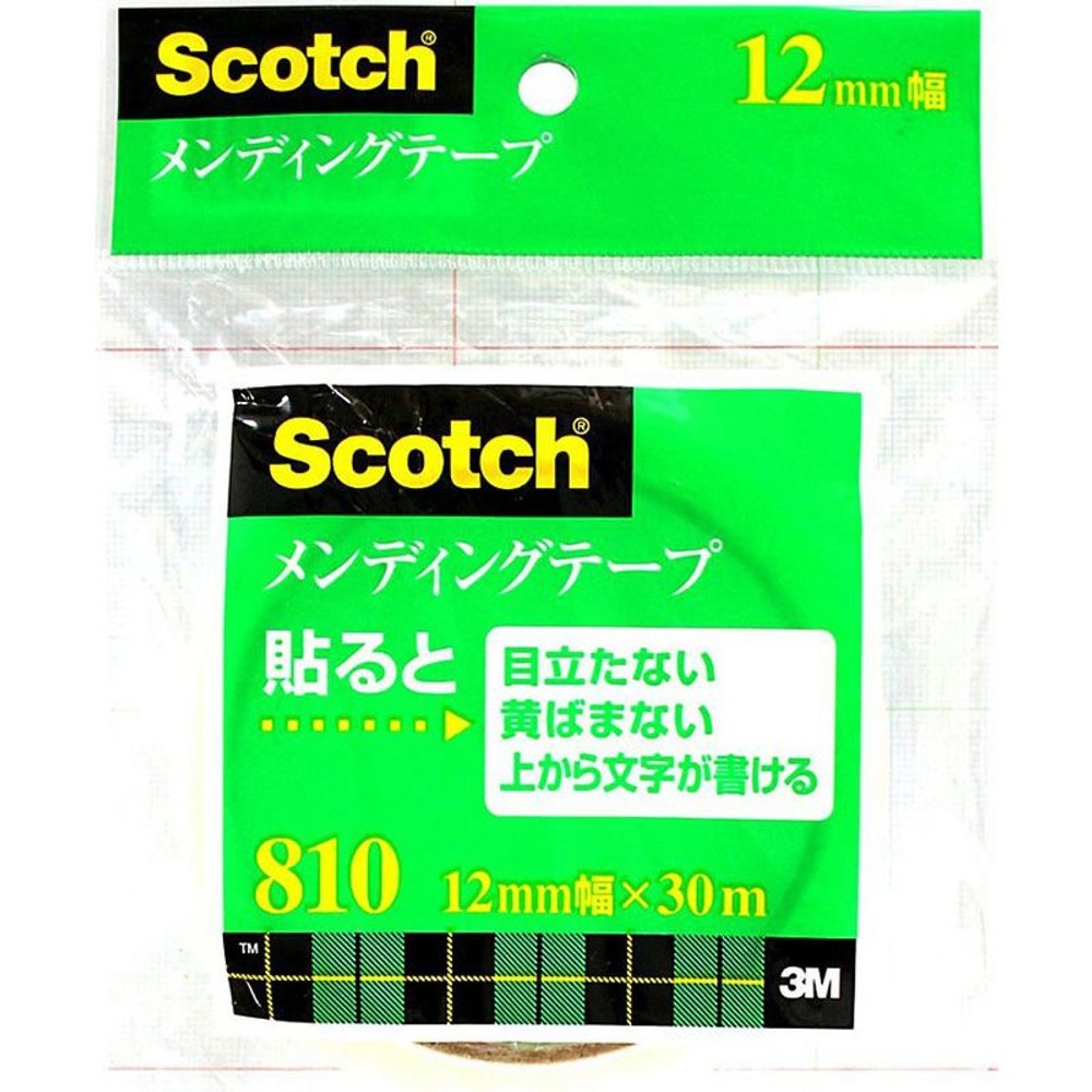 スリーエム（３M）　メンディングテープ, 透明（18）, 18mm