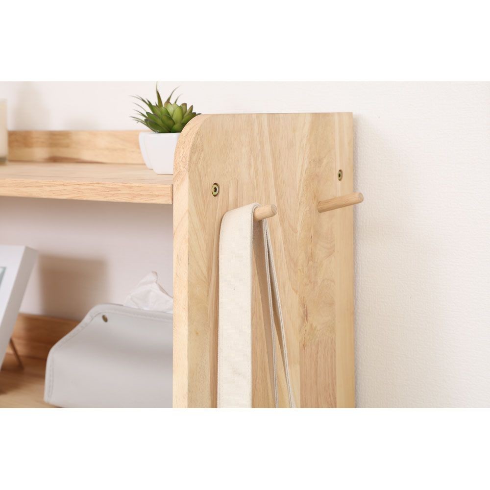 不二貿易 ＮＳ　壁面収納ユニット　トップ３段シェルフ【メーカー直送・代引不可】, ナチュラル, 幅700mm×奥行340mm×高さ1000mm