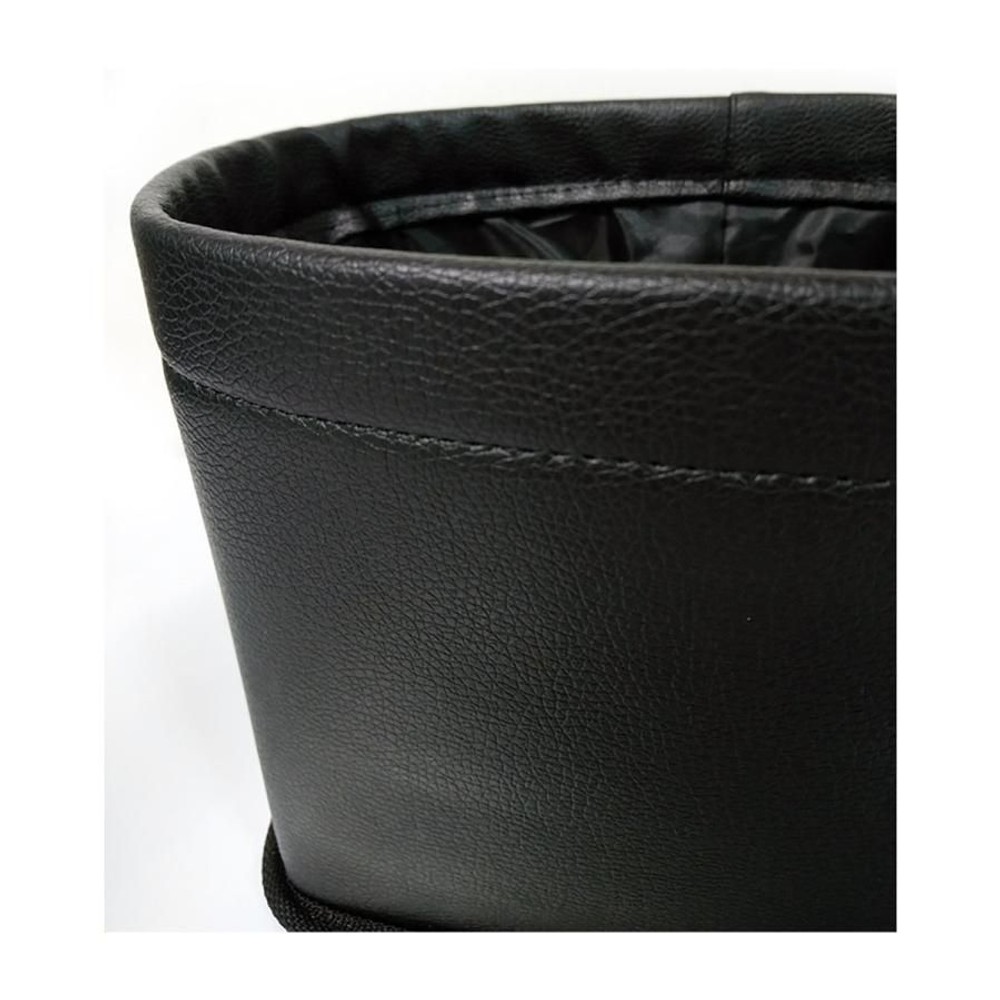 プラウド　竹炭レザーマルチダストボックスビック, ブラック, 22&times;18&times;17.5cm