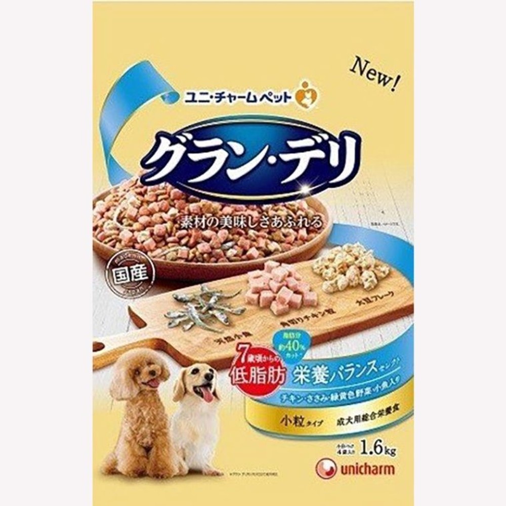 グラン・デリカリカリ7歳頃からの低脂肪バランス 脂肪分約35％カット 1.6kg, 7歳からの低脂肪, 1.6kg