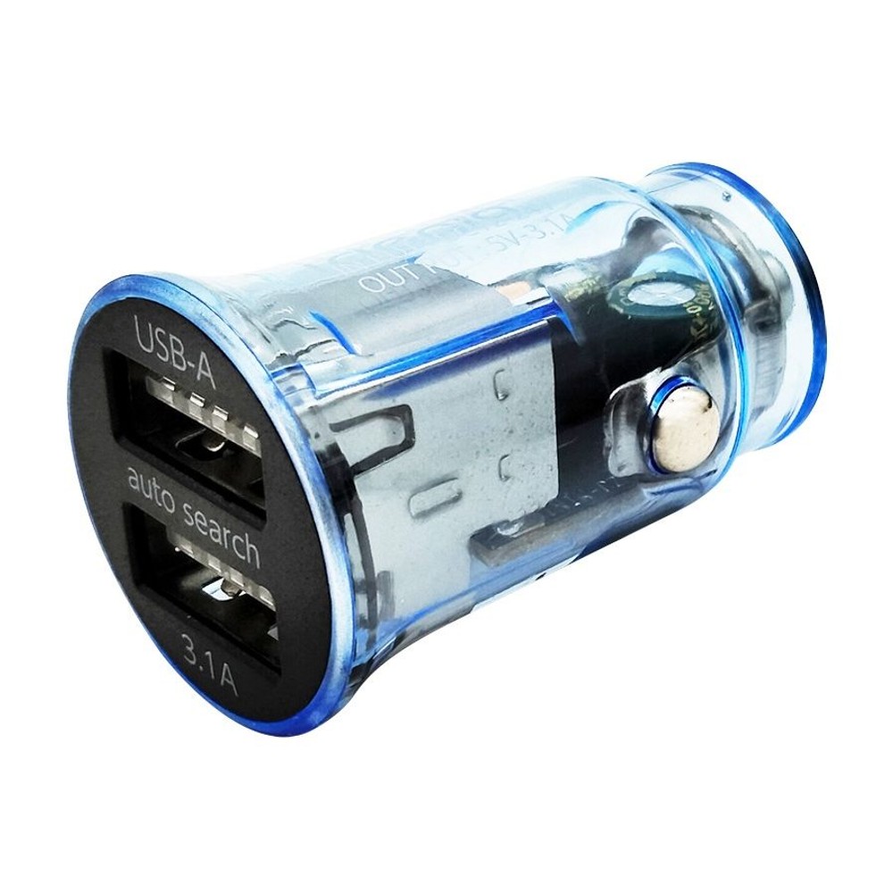 スケルトンチャージャーA+A, クリアブルー, USB-A&times;2