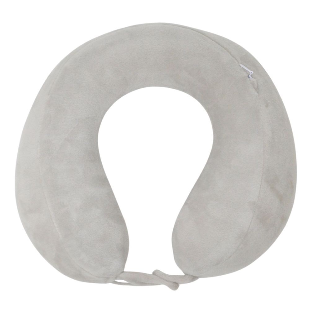 WIZ'A ウイザ　低反発ネックピロー, グレー, 約25&times;24cm