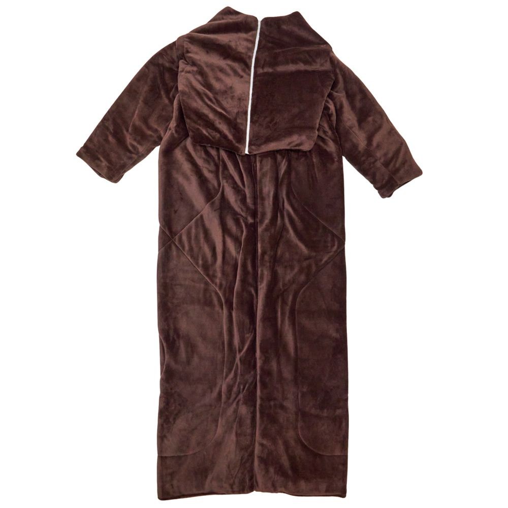 WIZ'A　ウィザ　袖付きかぶれる毛布　ブラウン, ブラウン, シングルサイズ