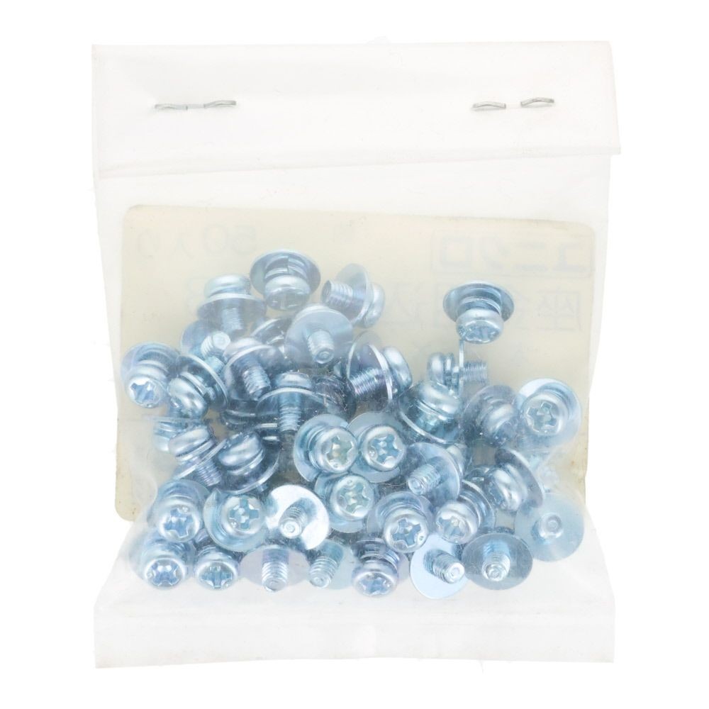 ユニクロ　座金組込ねじ　Ｐー３　Ｍ３&times;５　５０個入り, ねじ, M3&times;5