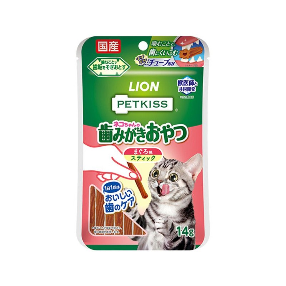 ライオン　ＰＥＴＫＩＳＳ　猫　歯おやつまぐろＳＴ　7本, まぐろスティック, 7本