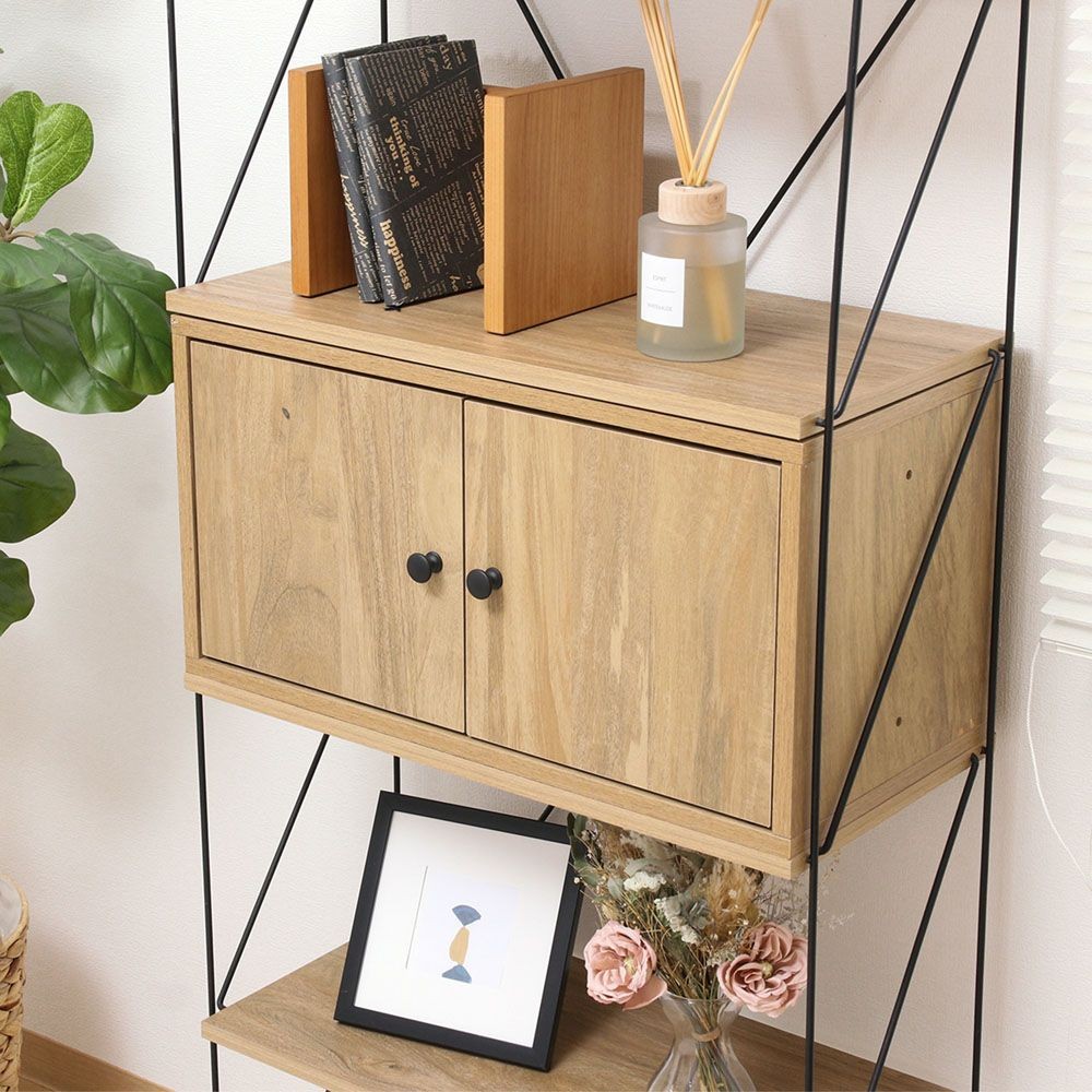 不二貿易 ＥＺＢＯ　コネクトボックス　扉付き　ＮＡ【メーカー直送・代引不可】, ナチュラル, 幅600mm&times;奥行320mm&times;高さ310mm