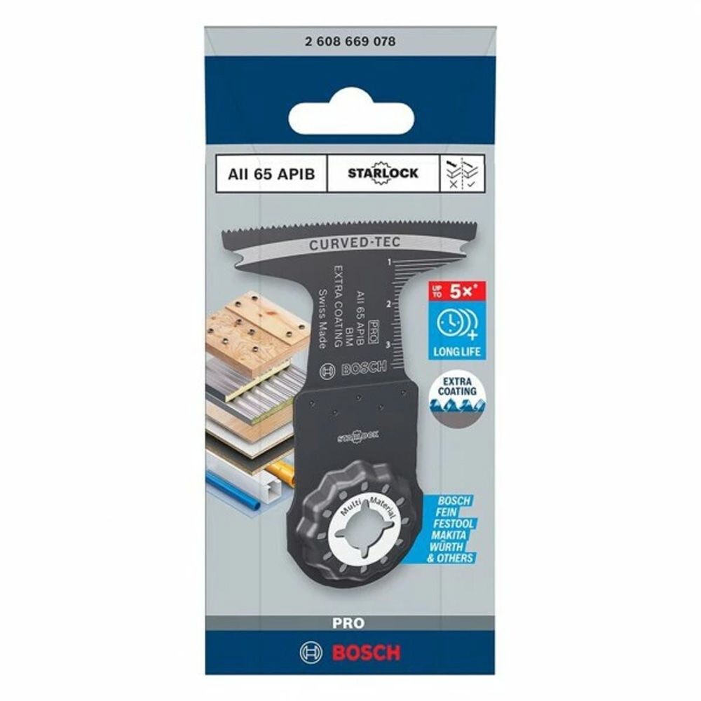ボッシュ 木材金属ボード用ブレード AII65APIB, ブラック, 刃幅65mm&times;刃長40mm