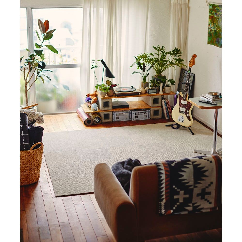 東リ　遮音タイルカーペット　ＡＫ8001ＳＣ &times;10個セット, ベージュ, 40cm