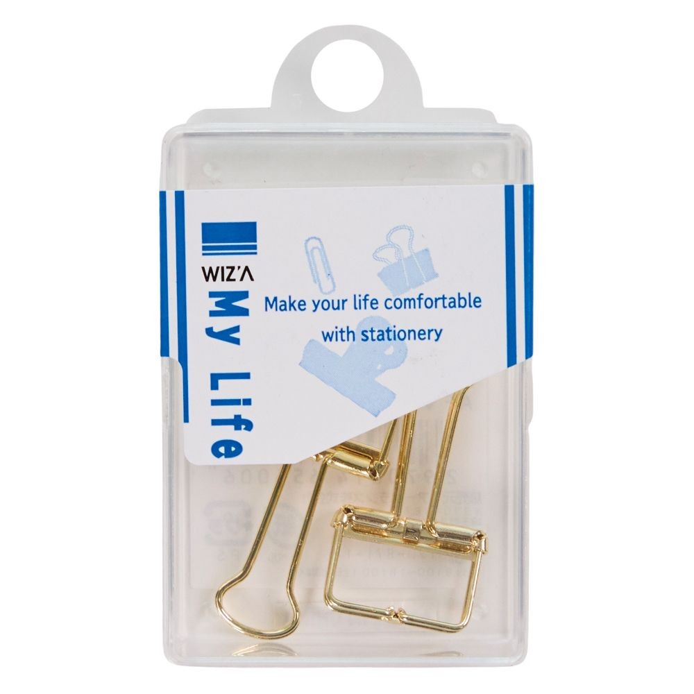 ウイザ WIZ'AワイヤーＷクリップ小 2個入, 黒, 2個入