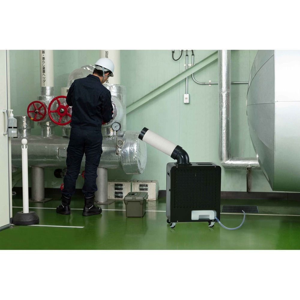 アイリスオーヤマ スポットクーラー 1.8kW ISAC-1801U-B, ブラック, 幅465mm&times;奥行287mm&times;高さ574mm