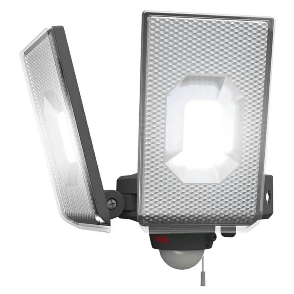 12.5W 2灯スライド型LEDセンサーライト LED-AC2050 株式会社ムサシ, ブラック, 幅171mm&times;奥行170mm&times;高さ173mm