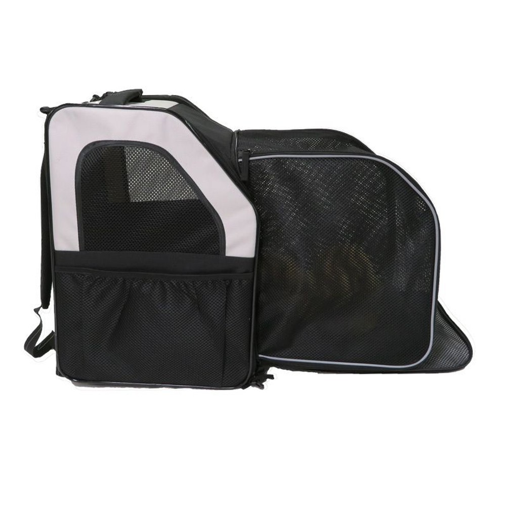 広がってケージにもなるペットリュック, ブラック, 約1730g