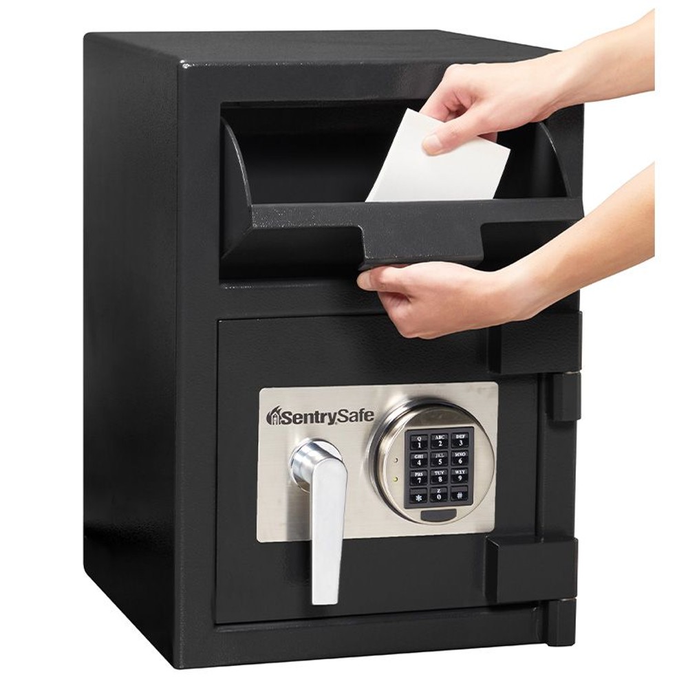 【廃棄料無料・開梱・設置費込】セントリー投入式金庫  DHー074E, ブラック, DH-074E