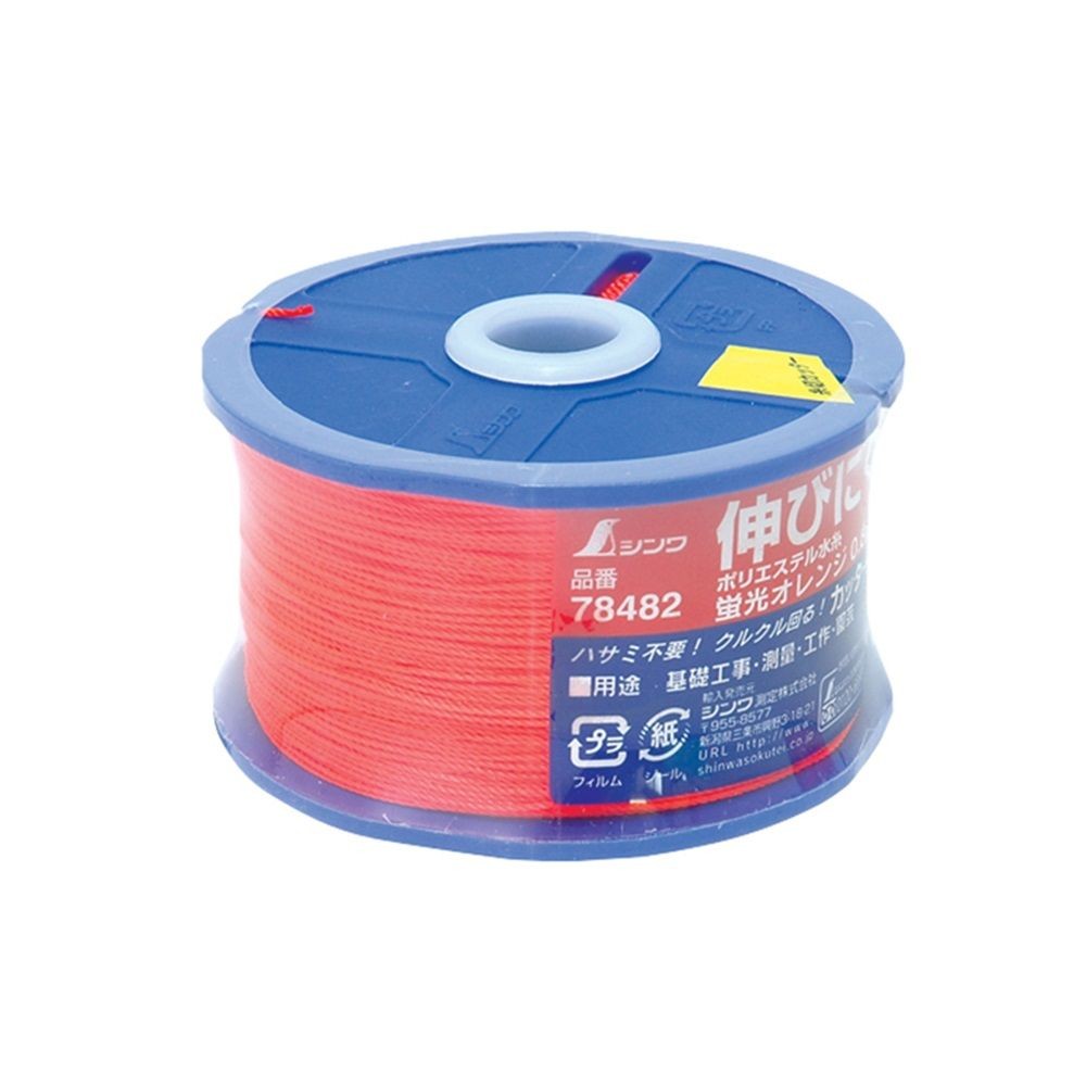 ポリエステル水糸 リール巻 太 0.8mm 270m 蛍光オレンジ, 78482, 0.8mm 270m