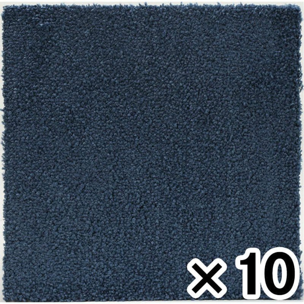 ズレにくいソフトタイルマット　約40&times;40ＣＭ &times;10枚セット, ブルー, 10枚セット