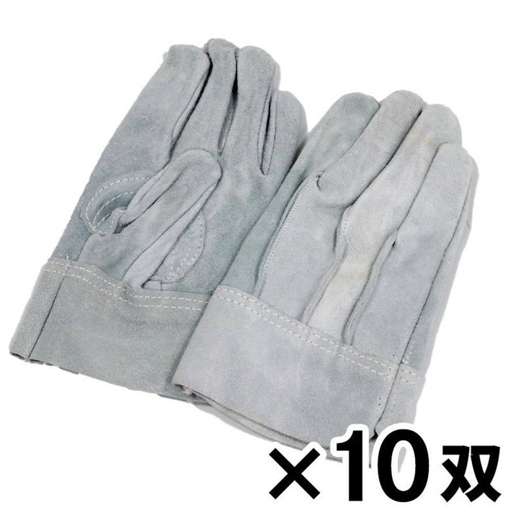 牛床革背縫い手袋 , グレー1双, 1双組